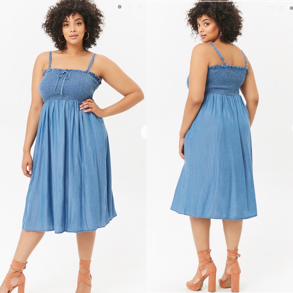 NWT Chambray Midi Dress
